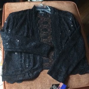 Sheer sequin cardigan